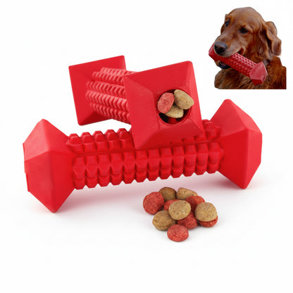 Large dog bone toy for aggressive chewers with treat dispenser – durable rubber chew toy for large dogs.