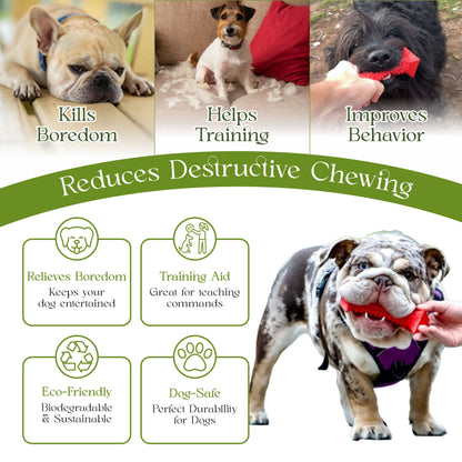 Dog Chew Toys for Aggressive Chewers – Tough Chew Toys for Dogs with Treat Dispenser  - Chew Bones for Large Dogs