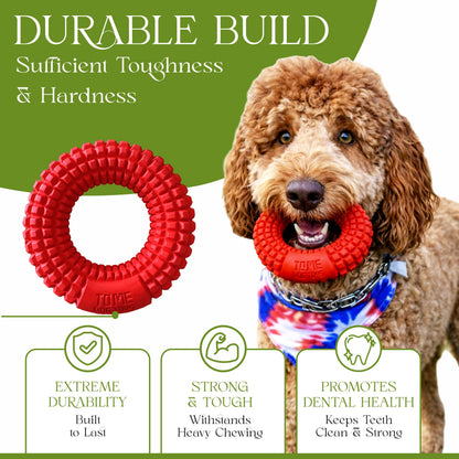 Dog Chew Toys for Aggressive Chewers - Chew Ring Interactive Medium Large Dog Puzzle Toys