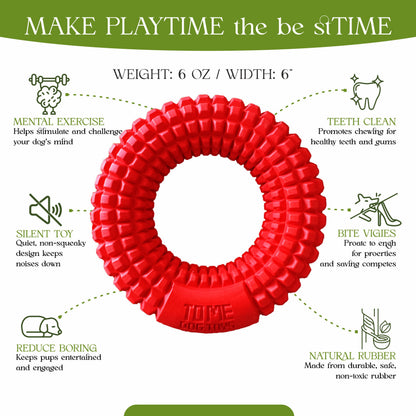 Dog Chew Toys for Aggressive Chewers - Chew Ring Interactive Medium Large Dog Puzzle Toys